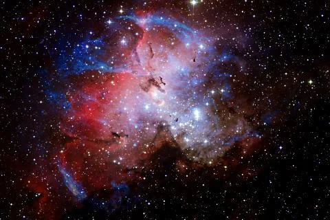 Outer space art. Starfield. Elements of this image furnished by NASA. Foto stock