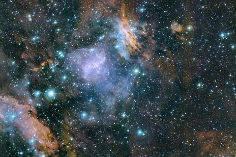 Outer space art. Starfield. Elements of this image furnished by NASA. Stock Photos