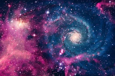 Outer space art. Starfield. Elements of this image furnished by NASA. Stock Photos