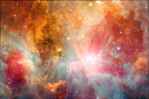 Outer space art. Starfield. Elements of this image furnished by NASA. Stock Photos