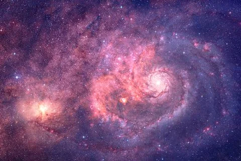 Outer space art. Starfield. Elements of this image furnished by NASA. Stock Photos