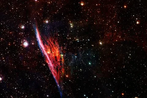 Outer space art. Starfield. Elements of this image furnished by NASA. Stockfoto's