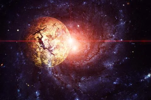 Outer space art. Starfield. Elements of this image furnished by NASA. Foto stock