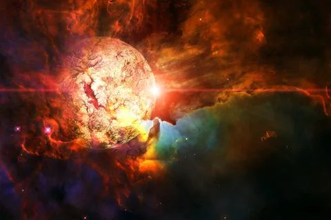 Outer space art. Starfield. Elements of this image furnished by NASA. Foto stock