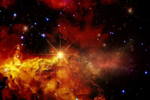 Outer space art. Starfield. Elements of this image furnished by NASA. Stock Photos