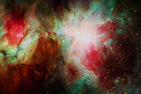 Outer space art. Starfield. Elements of this image furnished by NASA. 写真素材