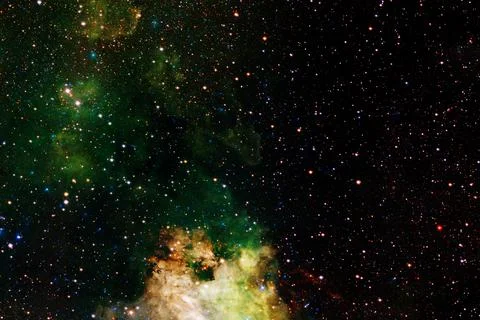 Outer space art. Starfield. Elements of this image furnished by NASA. Stock Photos