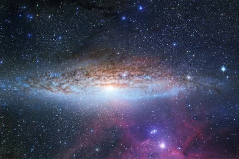 Outer space art. Starfield. Elements of this image furnished by NASA. Stock Photos