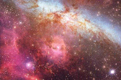 Outer space art. Starfield. Elements of this image furnished by NASA. Foto stock