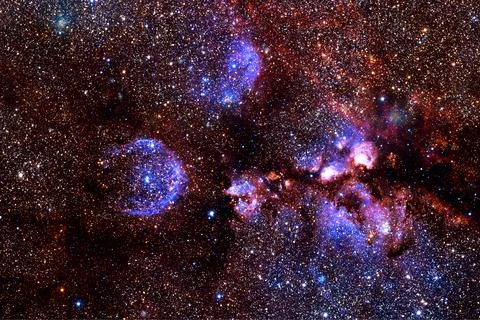 Outer space art. Starfield. Elements of this image furnished by NASA. Foto stock