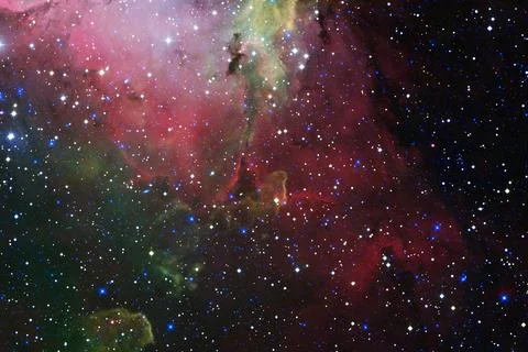 Outer space art. Starfield. Elements of this image furnished by NASA. Stock Photos