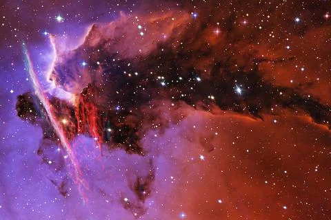 Outer space art. Starfield. Elements of this image furnished by NASA. 写真素材