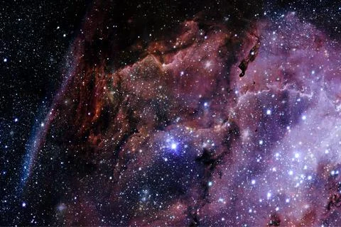 Outer space art. Starfield. Elements of this image furnished by NASA. Stock Photos