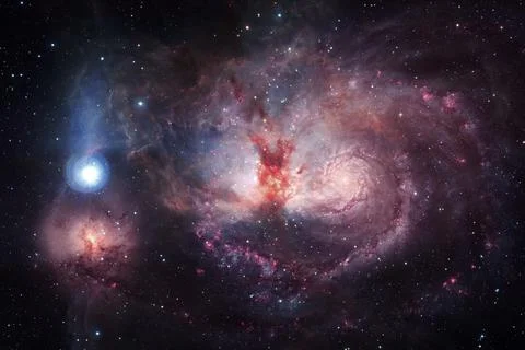Outer space art. Starfield. Elements of this image furnished by NASA. Foto stock