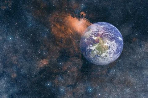 Outer space art. Starfield. Elements of this image furnished by NASA. Stock-Fotos