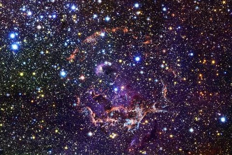 Outer space art. Starfield. Elements of this image furnished by NASA. Foto stock