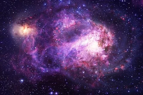 Outer space art. Starfield. Elements of this image furnished by NASA. Stock Photos