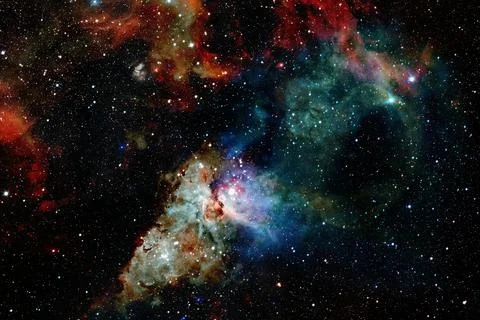 Outer space art. Starfield. Elements of this image furnished by NASA. 库存照片