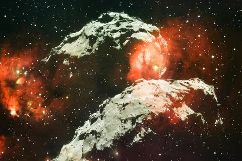 Outer space art. Starfield. Elements of this image furnished by NASA. Stock Photos