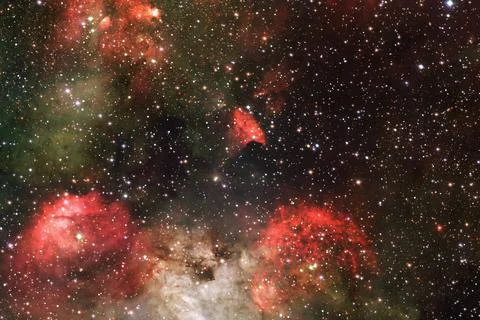 Outer space art. Starfield. Elements of this image furnished by NASA. Stock Photos