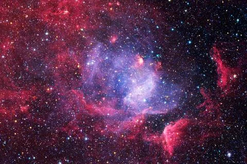 Outer space art. Starfield. Elements of this image furnished by NASA. Stock Photos