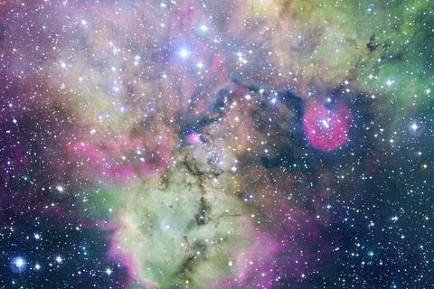 Outer space art. Starfield. Elements of this image furnished by NASA. Stock Photos