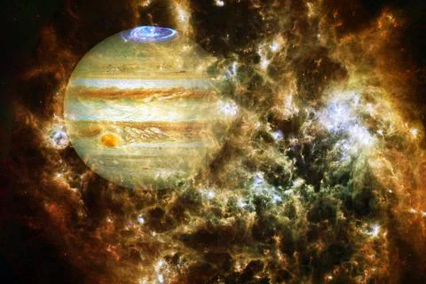 Outer space art. Starfield. Elements of this image furnished by NASA. Stock Photos