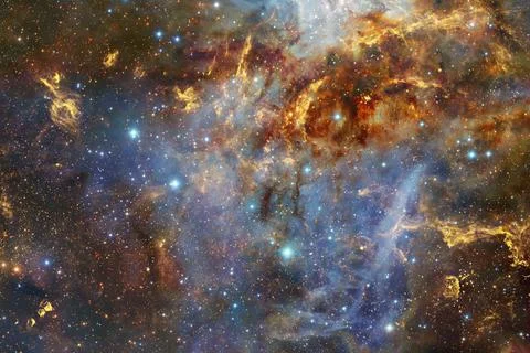 Outer space art. Starfield. Elements of this image furnished by NASA. Fotos Stock