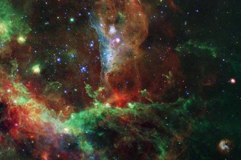 Outer space art. Starfield. Elements of this image furnished by NASA. Stock Photos