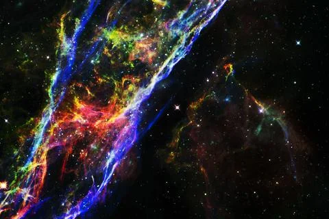 Outer space art. Starfield. Elements of this image furnished by NASA. 写真素材