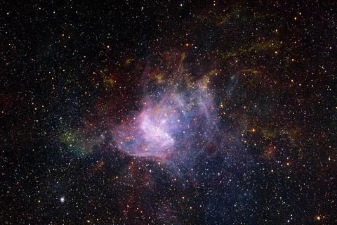 Outer space art. Starfield. Elements of this image furnished by NASA. Stock Photos