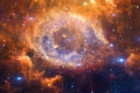  Outer space art. Starfield. Elements of this image furnished by NASA. Out... 库存照片