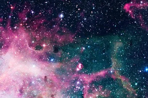  Outer space art. Starfield. Elements of this image furnished by NASA. Out... Stock Photos