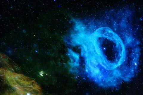 Outer space art. Starfield. Elements of this image furnished by NASA. Oute... Foto stock