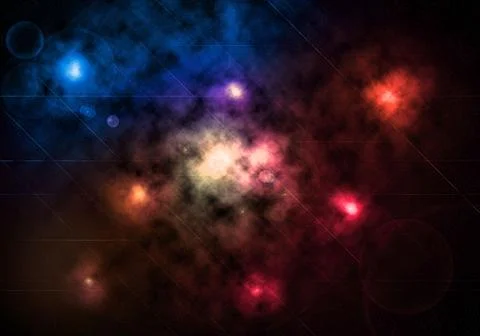 Outer space background. Galaxy, stars and nebula. Stock Illustration