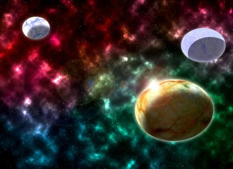 Outer space background. Galaxy, stars and nebula. Stock Illustration