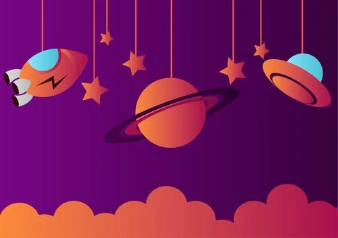 Outer space background with gradient technique イラスト素材