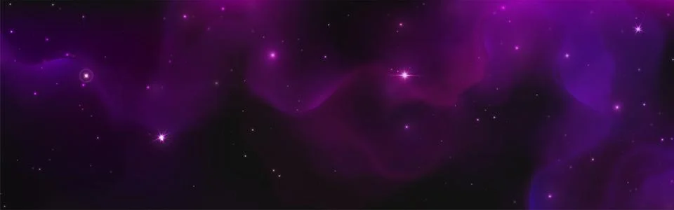 Outer space background with nebula and starry sky. Stock Illustration