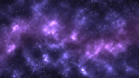 Outer space background with shining stars and realistic nebula Stock Photos