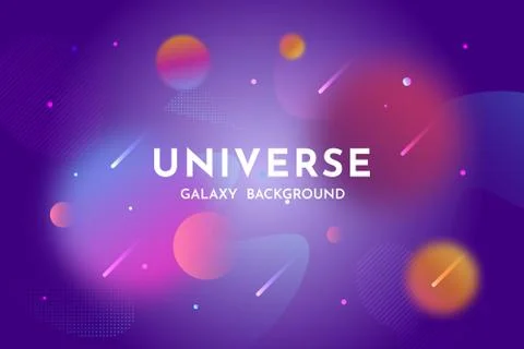 Outer space background. Universe, glowing galaxy abstract backdrop template Illustrazione stock
