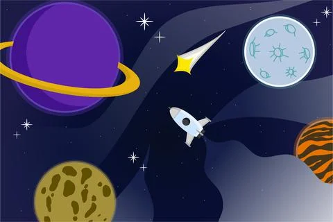 Outer Space Background Vector Illustrazione stock
