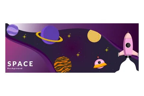 Outer Space Background Vector Stock Illustration