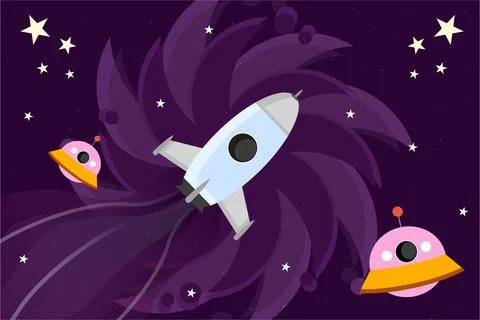 Outer Space Background Vector Stock Illustration