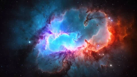 Outer space beautiful nebula Stock Footage 251778889