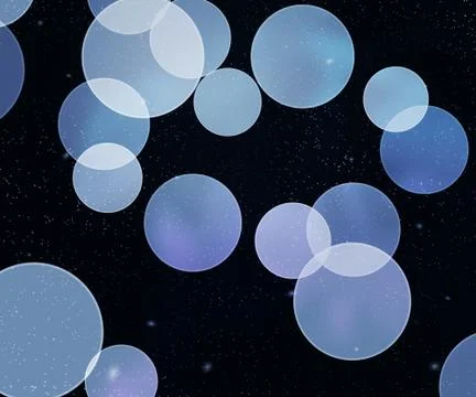 Outer space bokeh backdrop Illustrazione stock