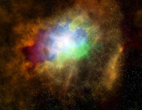 Outer space cloud nebula and stars deep outer space gas cloud nebula galax... Stock Photos
