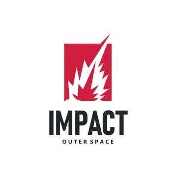 Outer space concept with meteorite logo, space rock as asteroid simple silh.. Stock Illustration