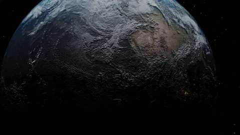 Outer space earth rotate Stock Footage 116204615