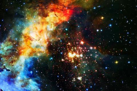 Outer space. Elements of this image furnished by NASA Foto stock