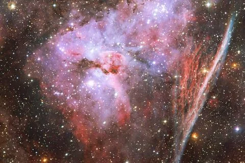 Outer space. Elements of this image furnished by NASA Foto stock
